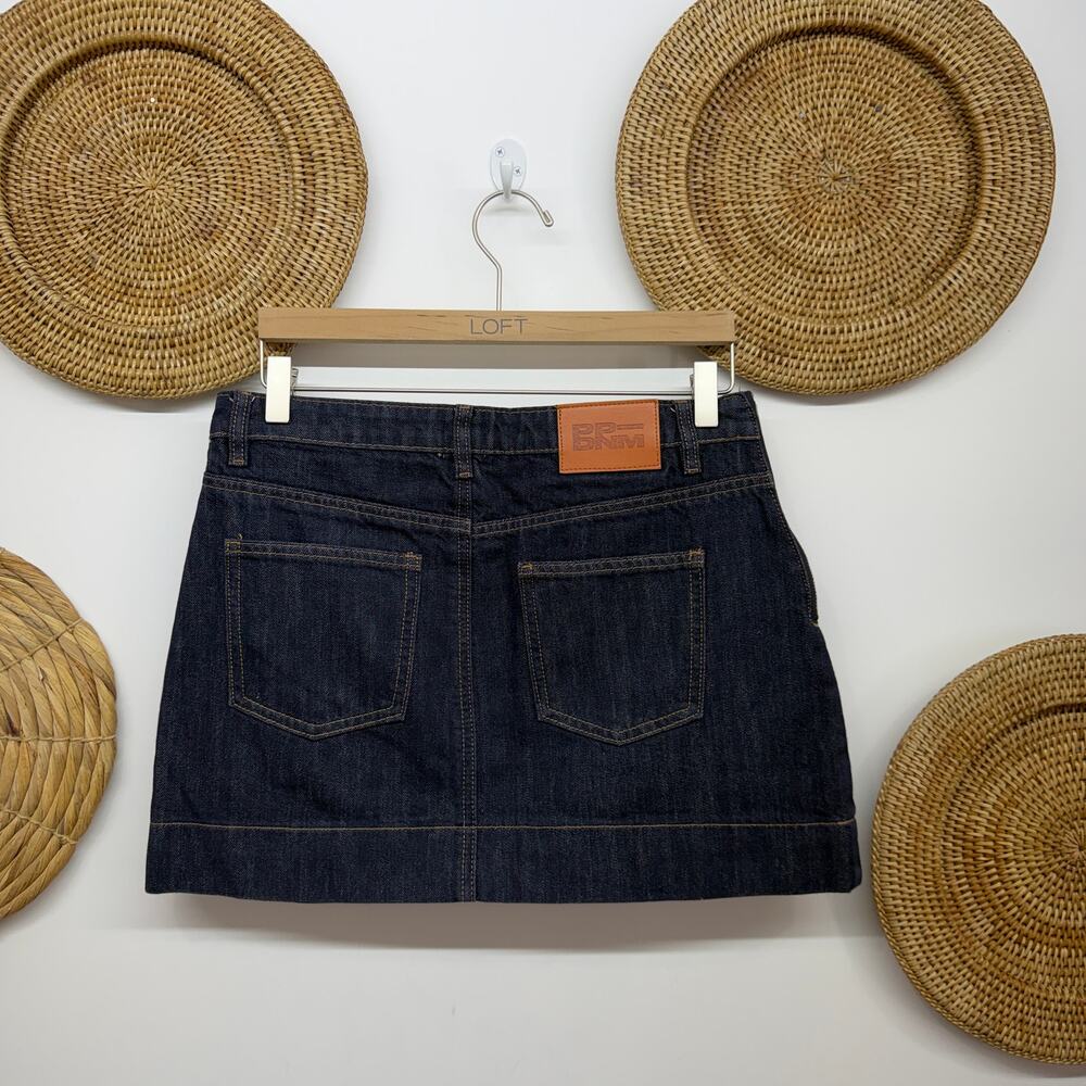 Princess Polly Hughes Mini Skirt Dark Wash Denim 6 - Picture 3 of 4